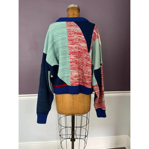 Recycled Wool Patchwork, Handmade Cozy Sweater by In The Wind Goods - Picture 4 of 9